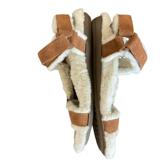 Vionic Viva Faur Fur Slipper In Toffee Size 7 Sandal Orthotic Neutral Comfort - Picture 6 of 9